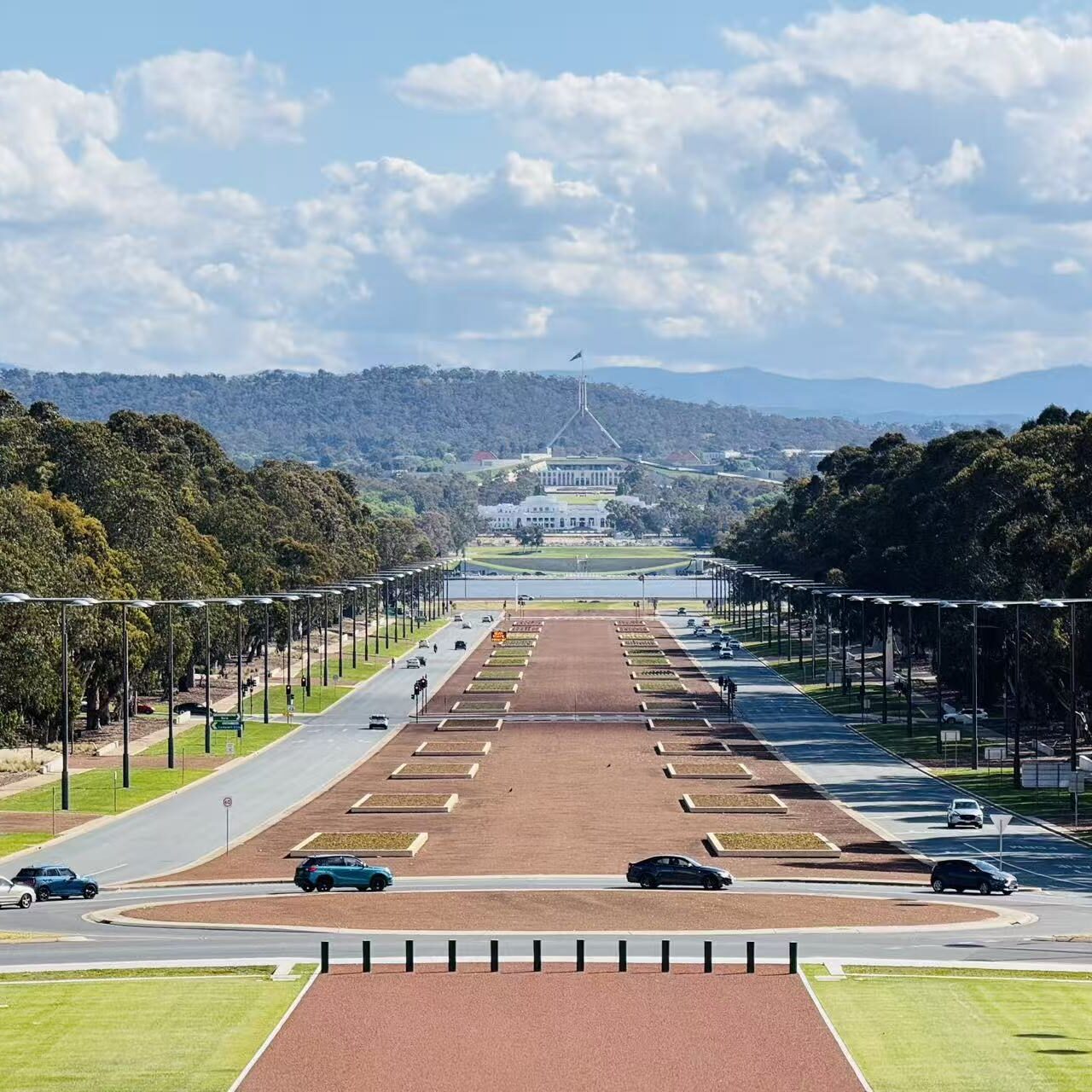 Canberra landmark avenue view featured on Leo Australia’s classic south coast route