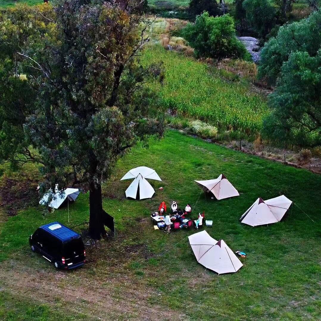 Outdoor group rest stop during a scenic road trip in Australia