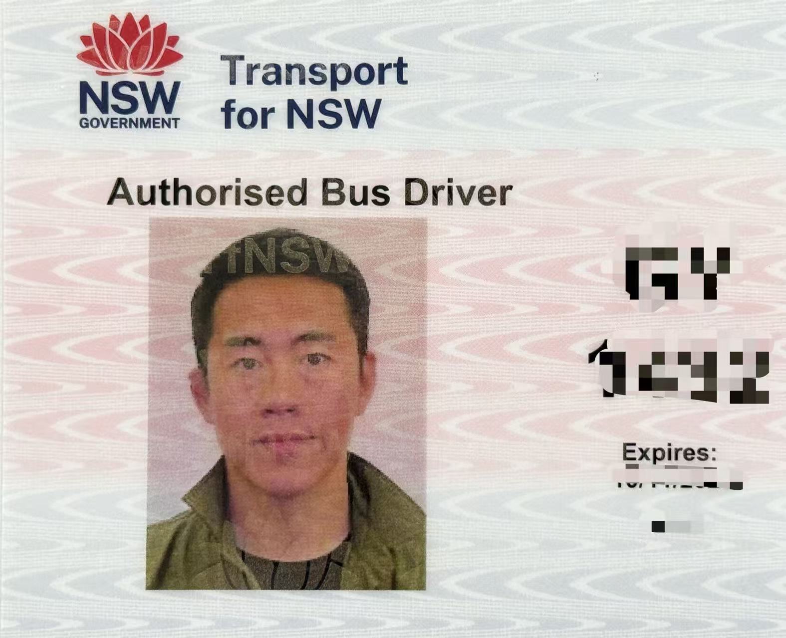 Authorised bus driver credential supporting Leo Australia’s touring and transport services in New South Wales