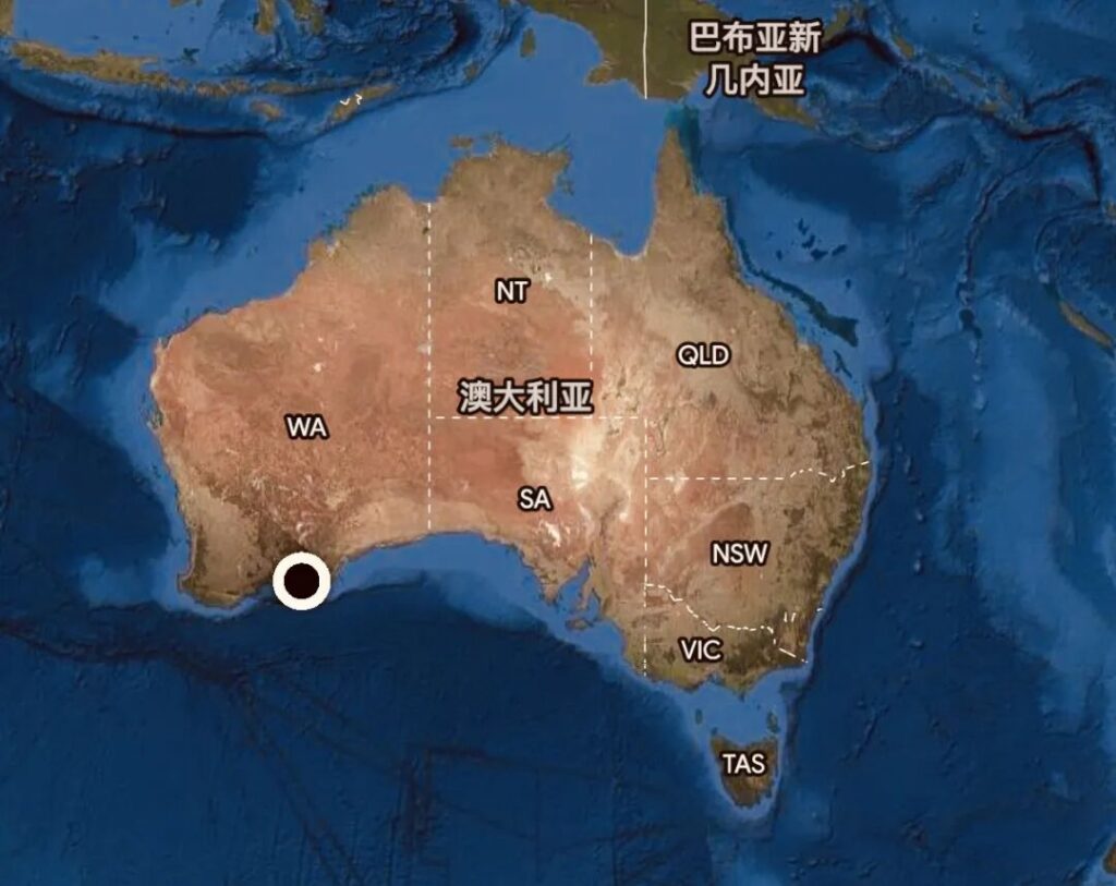 澳大利亚地图标注当前位置